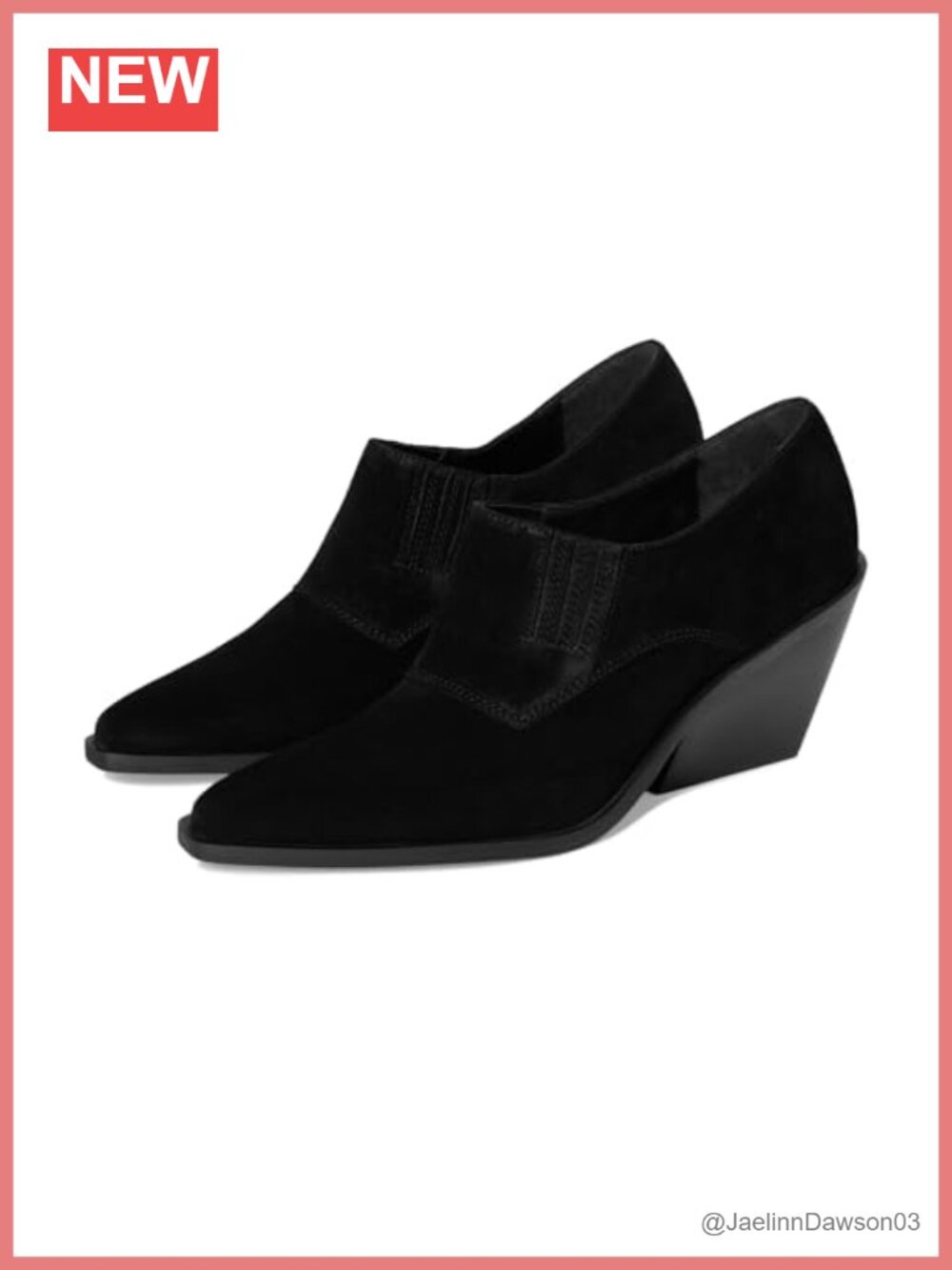Metallic Leather Shootie with Pointed Toe and Pull-On Closure